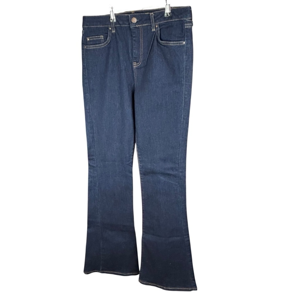 Topshop Blue Flare Wide Leg Jeans